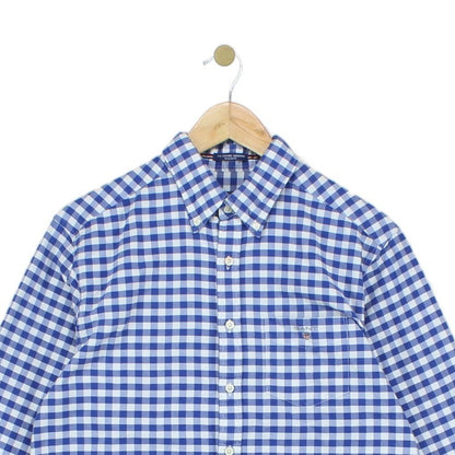 Mens Check Shirt Gingham Button Up Regular Fit