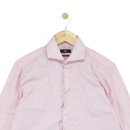 Mens Striped Shirt Slim Fit Long Sleeve