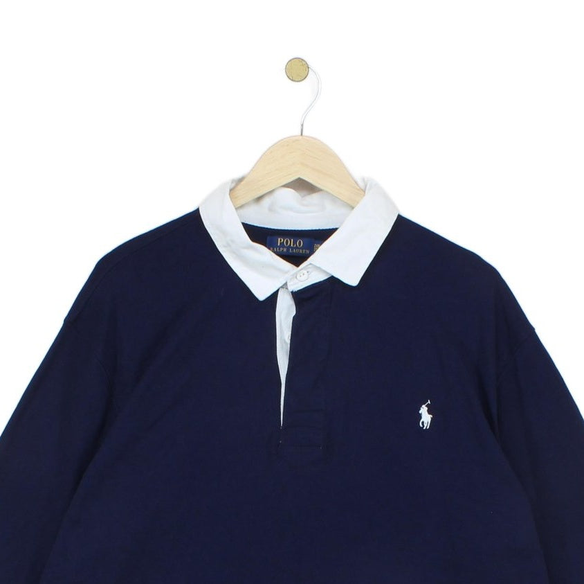 Mens Polo Shirt Long Sleeve Collared Classic