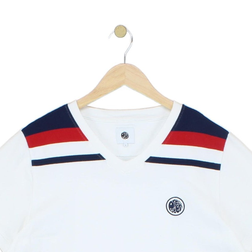 Mens Striped T-Shirt Made In Portugal V Neck