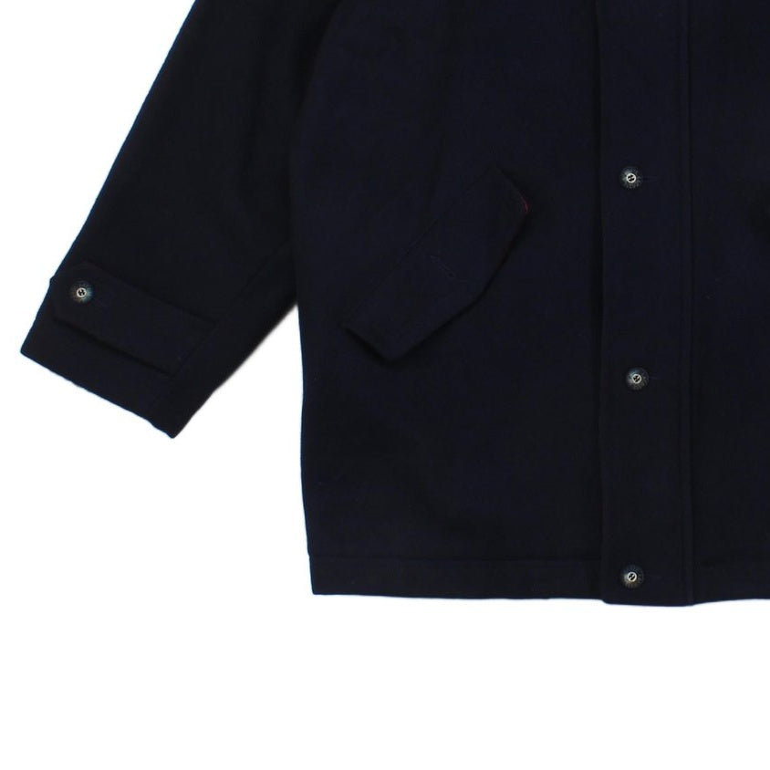 Mens Wool Jacket Full Zip Button Up Long Sleeves