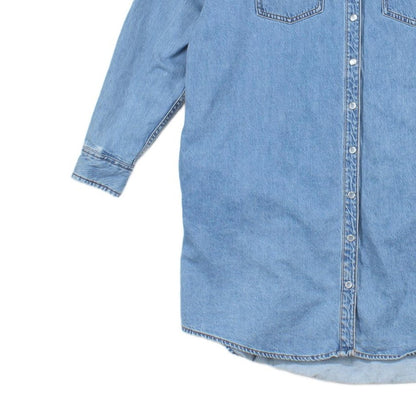Womens Denim Shirt Dress Long Sleeve