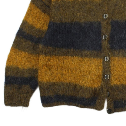 Womens Mohair Cardigan Relaxed Fit Striped