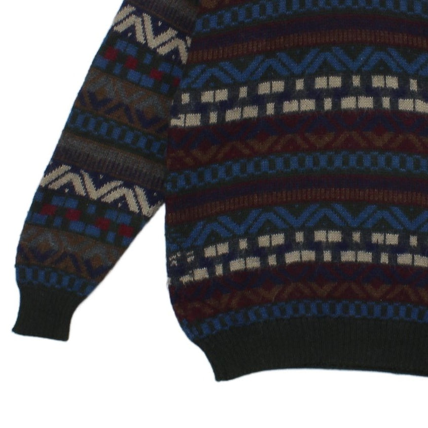 Mens Fair Isle Jumper  Patterned Knit