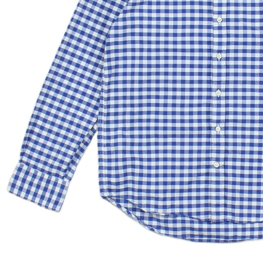 Mens Check Shirt Gingham Button Up Regular Fit