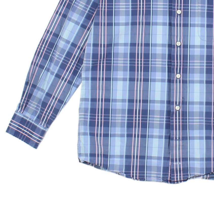 Mens Plaid Shirt Button Up Long Sleeve