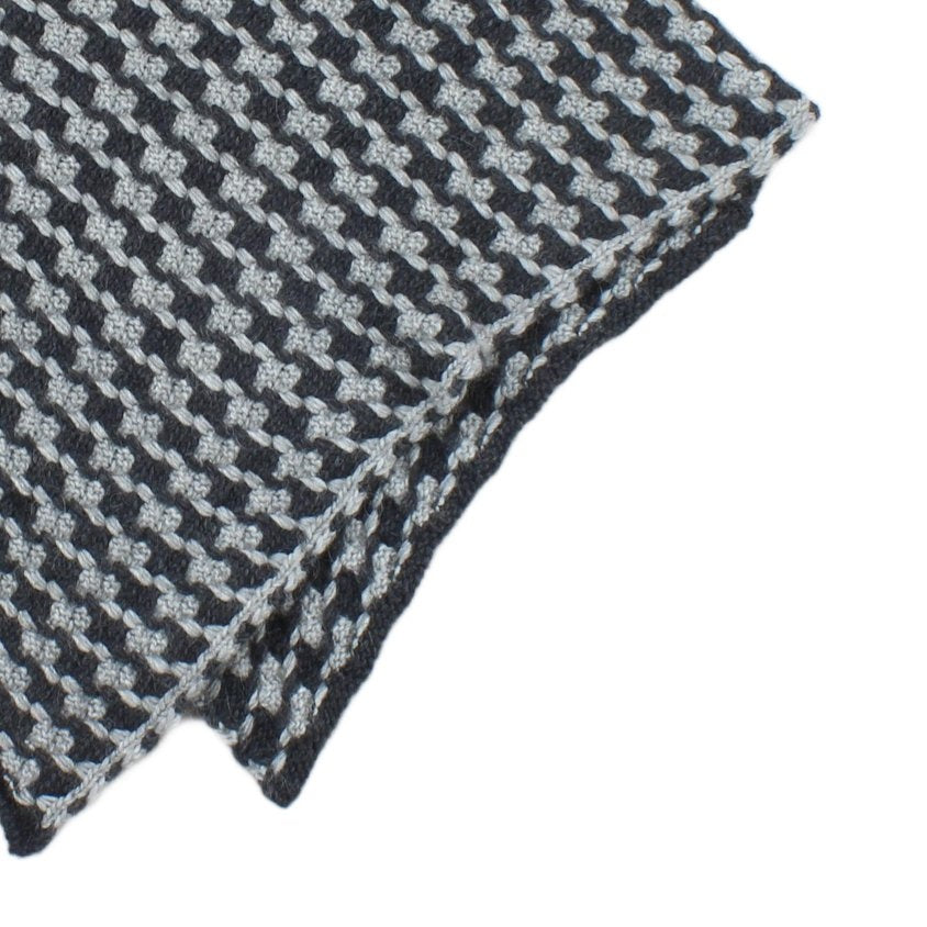 Womens Poncho Jumper Made In Italy Knit Houndstooth