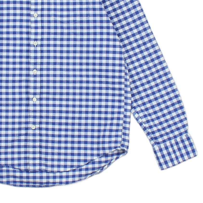 Mens Check Shirt Gingham Button Up Regular Fit