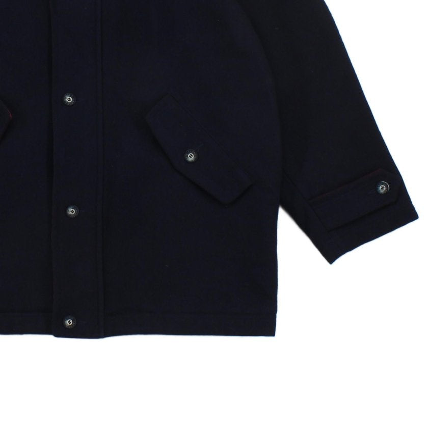 Mens Wool Jacket Full Zip Button Up Long Sleeves