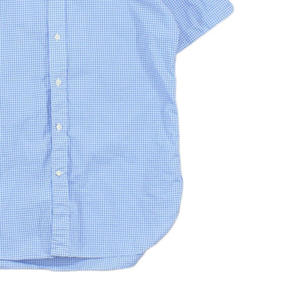 Mens Shirt Casual Short Sleeve Check