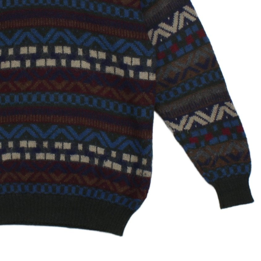 Mens Fair Isle Jumper  Patterned Knit
