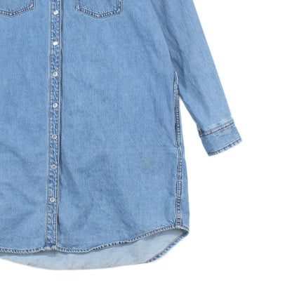 Womens Denim Shirt Dress Long Sleeve