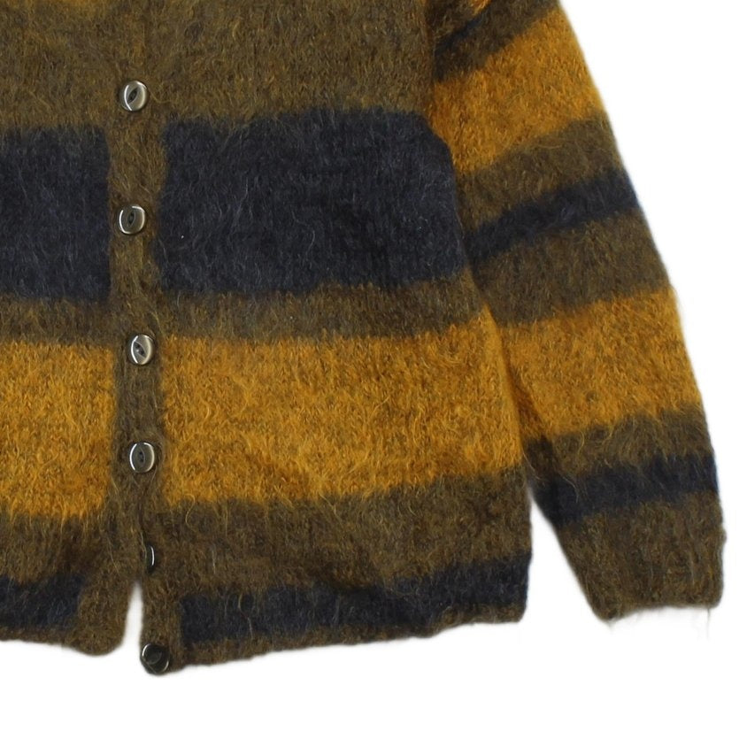 Womens Mohair Cardigan Relaxed Fit Striped
