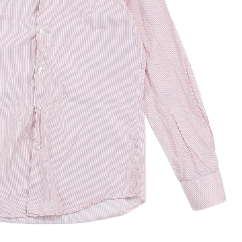 Mens Striped Shirt Slim Fit Long Sleeve