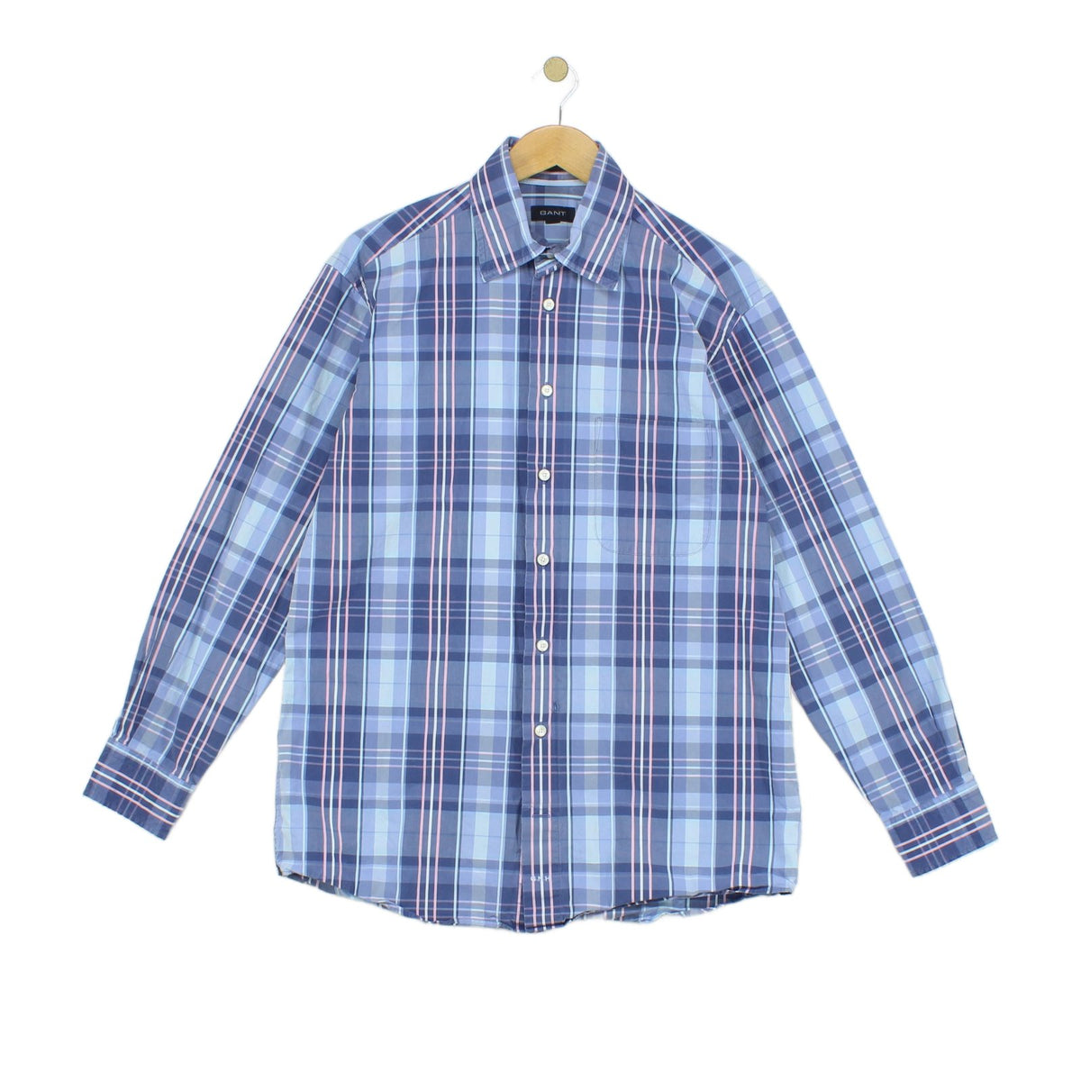 Mens Plaid Shirt Button Up Long Sleeve