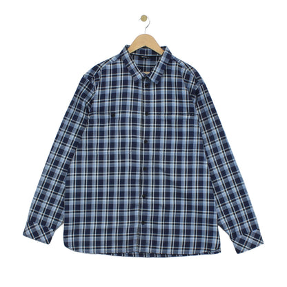 Mens Check Shirt Long Sleeve Button Up