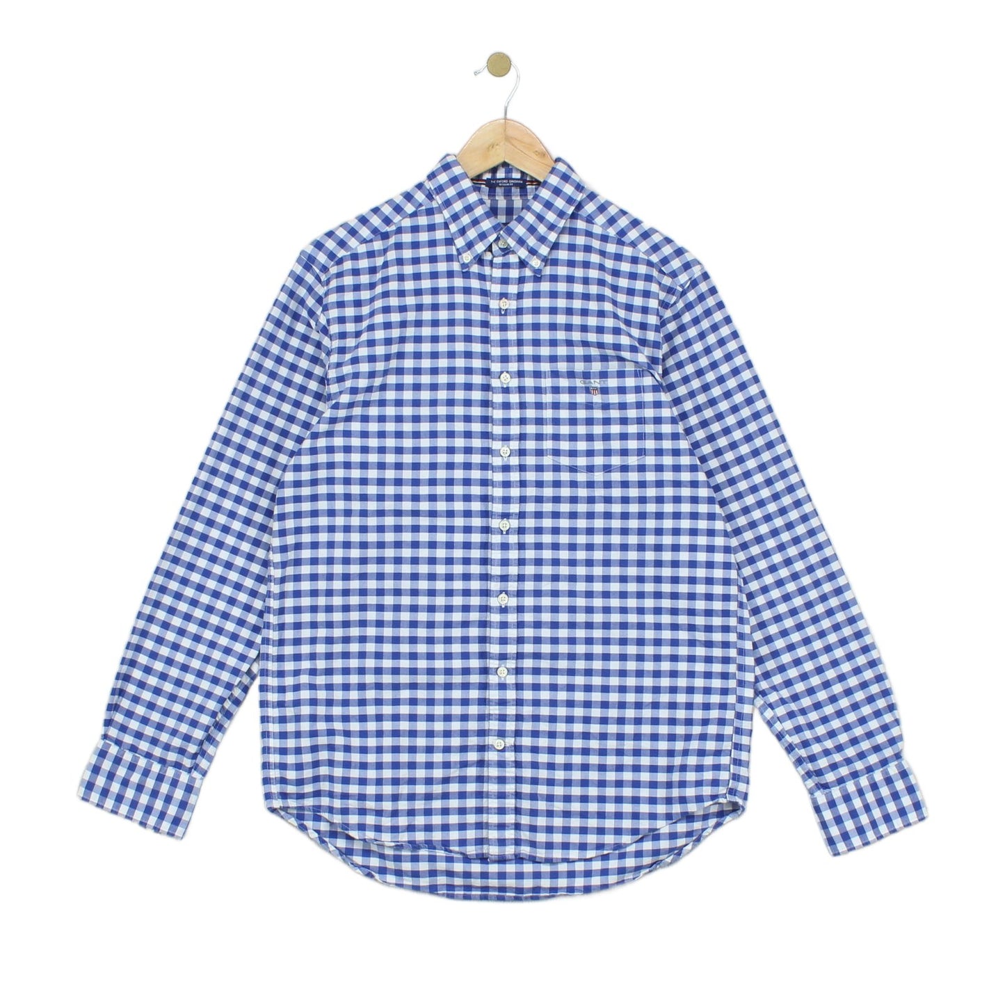 Mens Check Shirt Gingham Button Up Regular Fit