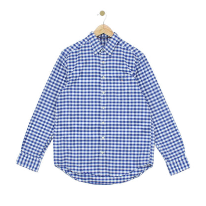 Mens Check Shirt Gingham Button Up Regular Fit