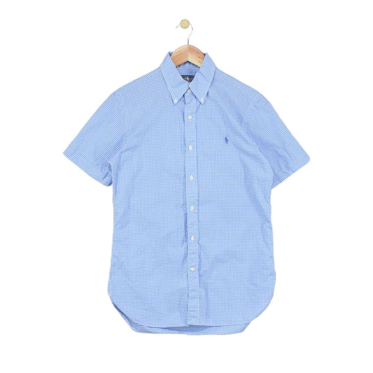Mens Shirt Casual Short Sleeve Check