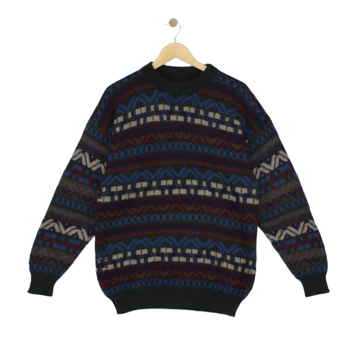 Mens Fair Isle Jumper  Patterned Knit