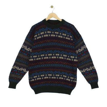 Mens Fair Isle Jumper  Patterned Knit