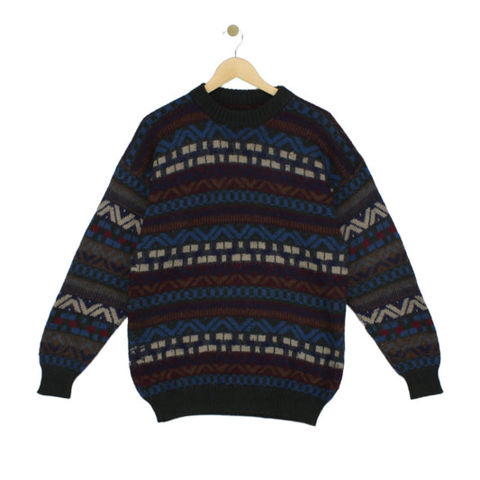 Mens Fair Isle Jumper  Patterned Knit