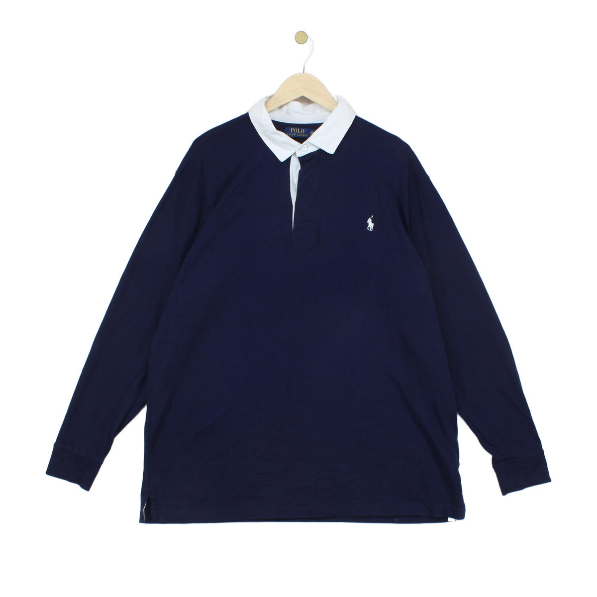 Mens Polo Shirt Long Sleeve Collared Classic