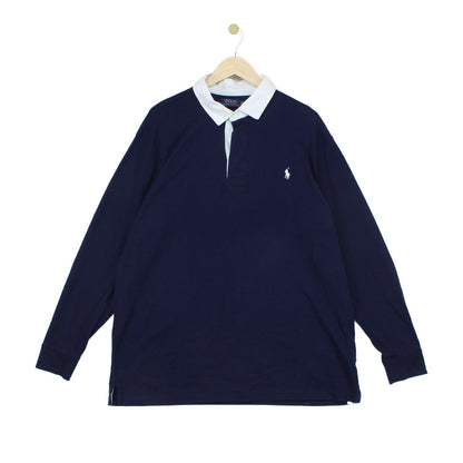 Mens Polo Shirt Long Sleeve Collared Classic