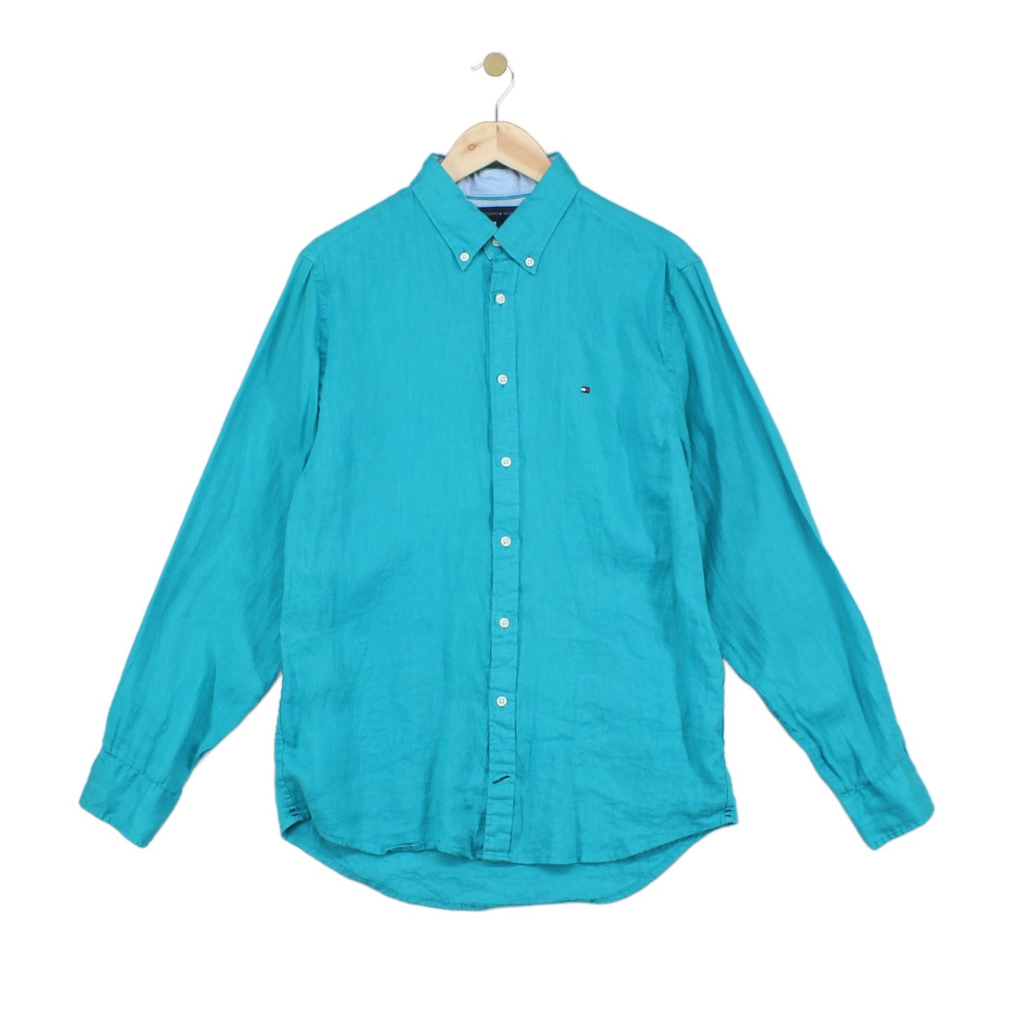 Mens Linen Shirt Long Sleeve Button Up
