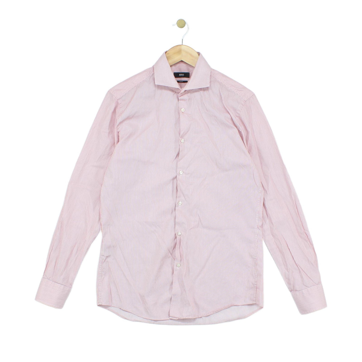 Mens Striped Shirt Slim Fit Long Sleeve