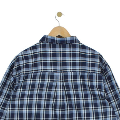 Mens Check Shirt Long Sleeve Button Up