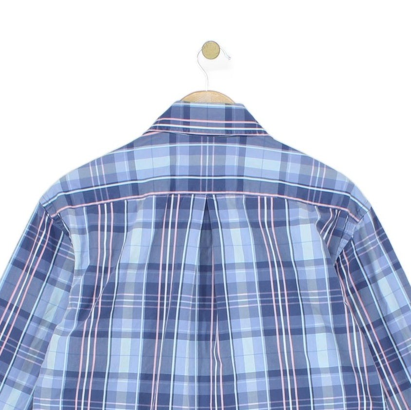 Mens Plaid Shirt Button Up Long Sleeve