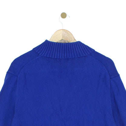Mens 1/4 Zip Jumper Knit Classic Cotton