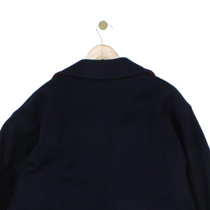 Mens Wool Jacket Full Zip Button Up Long Sleeves