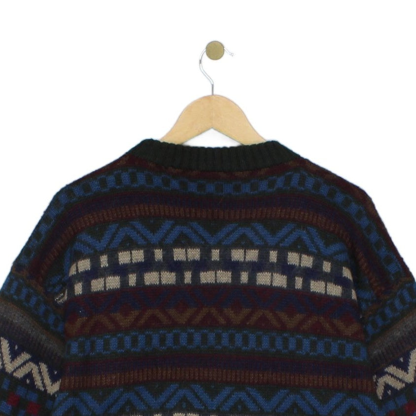 Mens Fair Isle Jumper  Patterned Knit