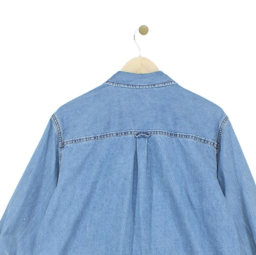 Womens Denim Shirt Dress Long Sleeve