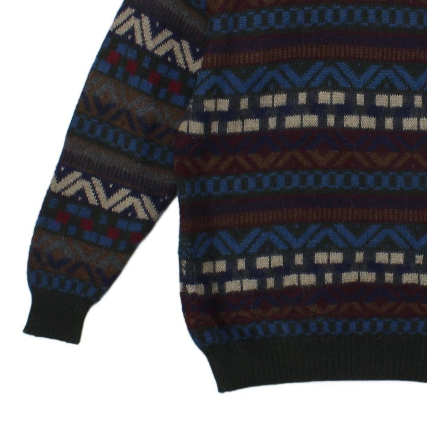 Mens Fair Isle Jumper  Patterned Knit