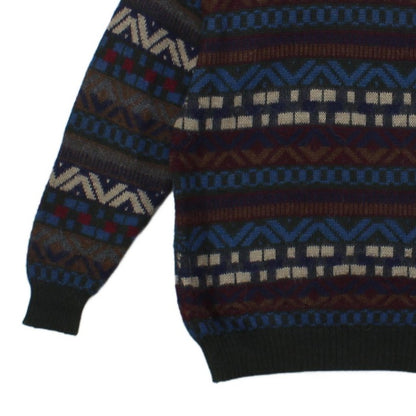 Mens Fair Isle Jumper  Patterned Knit