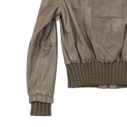 Womens Leather Jacket Zip