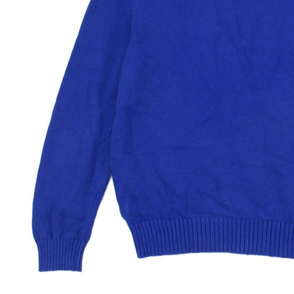 Mens 1/4 Zip Jumper Knit Classic Cotton