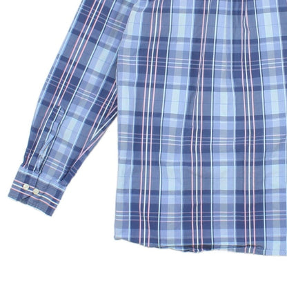 Mens Plaid Shirt Button Up Long Sleeve