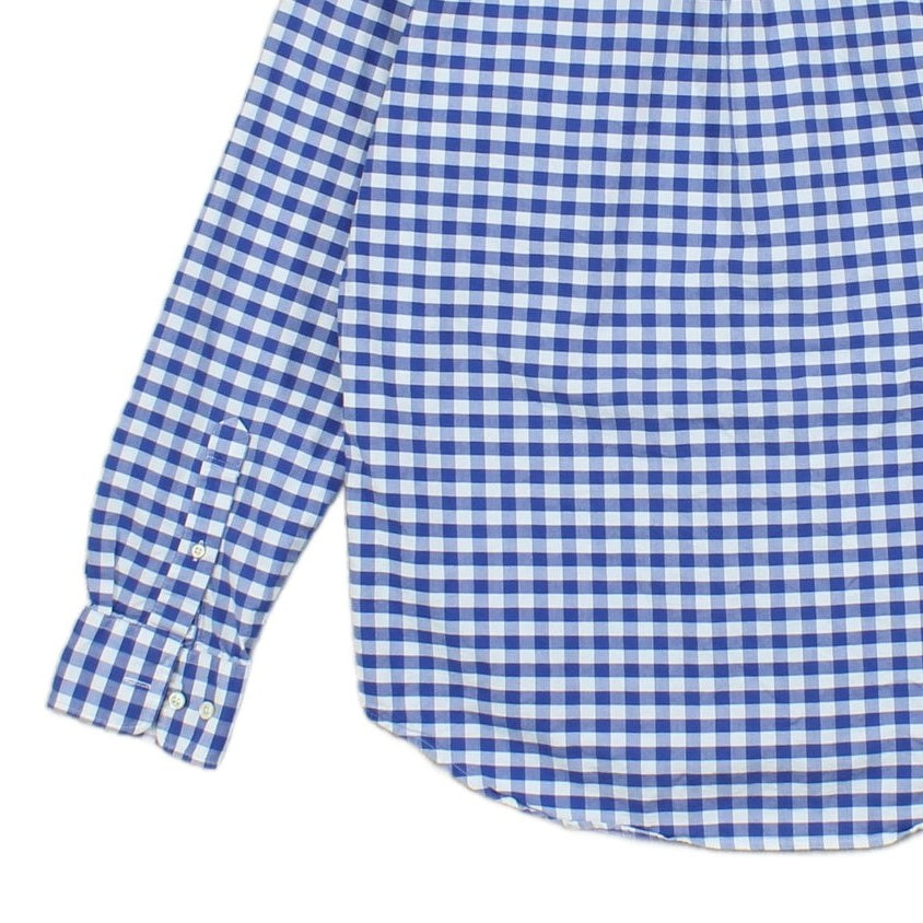 Mens Check Shirt Gingham Button Up Regular Fit