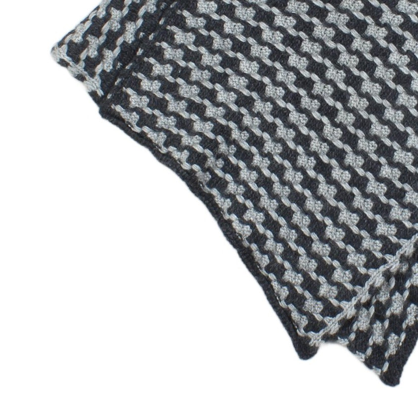 Womens Poncho Jumper Made In Italy Knit Houndstooth