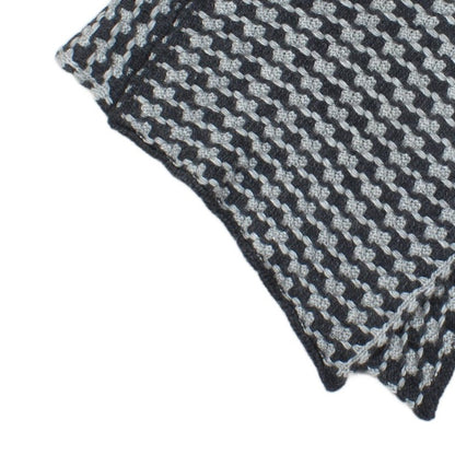 Womens Poncho Jumper Made In Italy Knit Houndstooth