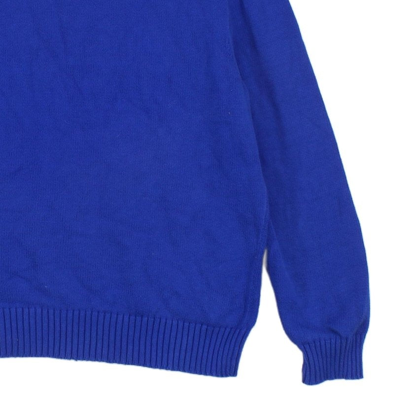 Mens 1/4 Zip Jumper Knit Classic Cotton