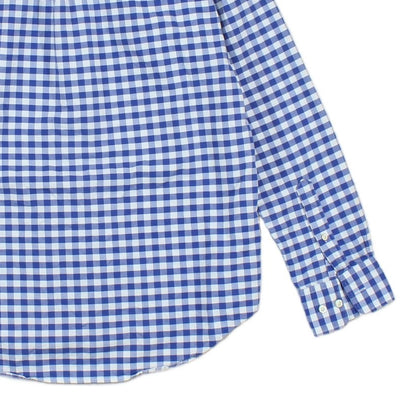 Mens Check Shirt Gingham Button Up Regular Fit