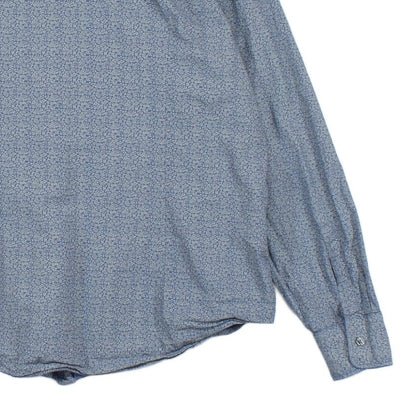 Mens Patterned Shirt Slim Fit Long Sleeve