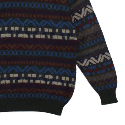 Mens Fair Isle Jumper  Patterned Knit