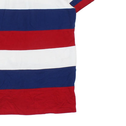 Mens Striped Polo Shirt Short Sleeve Logo
