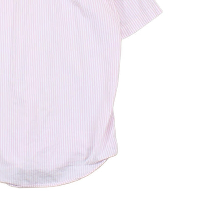 Mens Striped Shirt Short Sleeve Collared Regular Fit